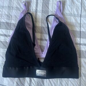 Juicy Couture Black and Lavender Bralette Duo